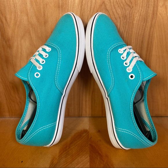 Womens 7.5 Vans Authentic Skate Shoe Low Teal SEF0506 - Picture 6 of 9